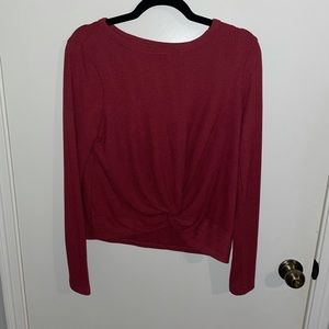 Maroon basic long sleeve